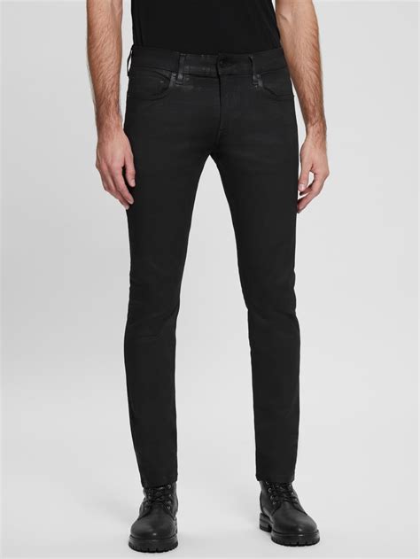 guess jeans bootcut|guess coated black jeans.